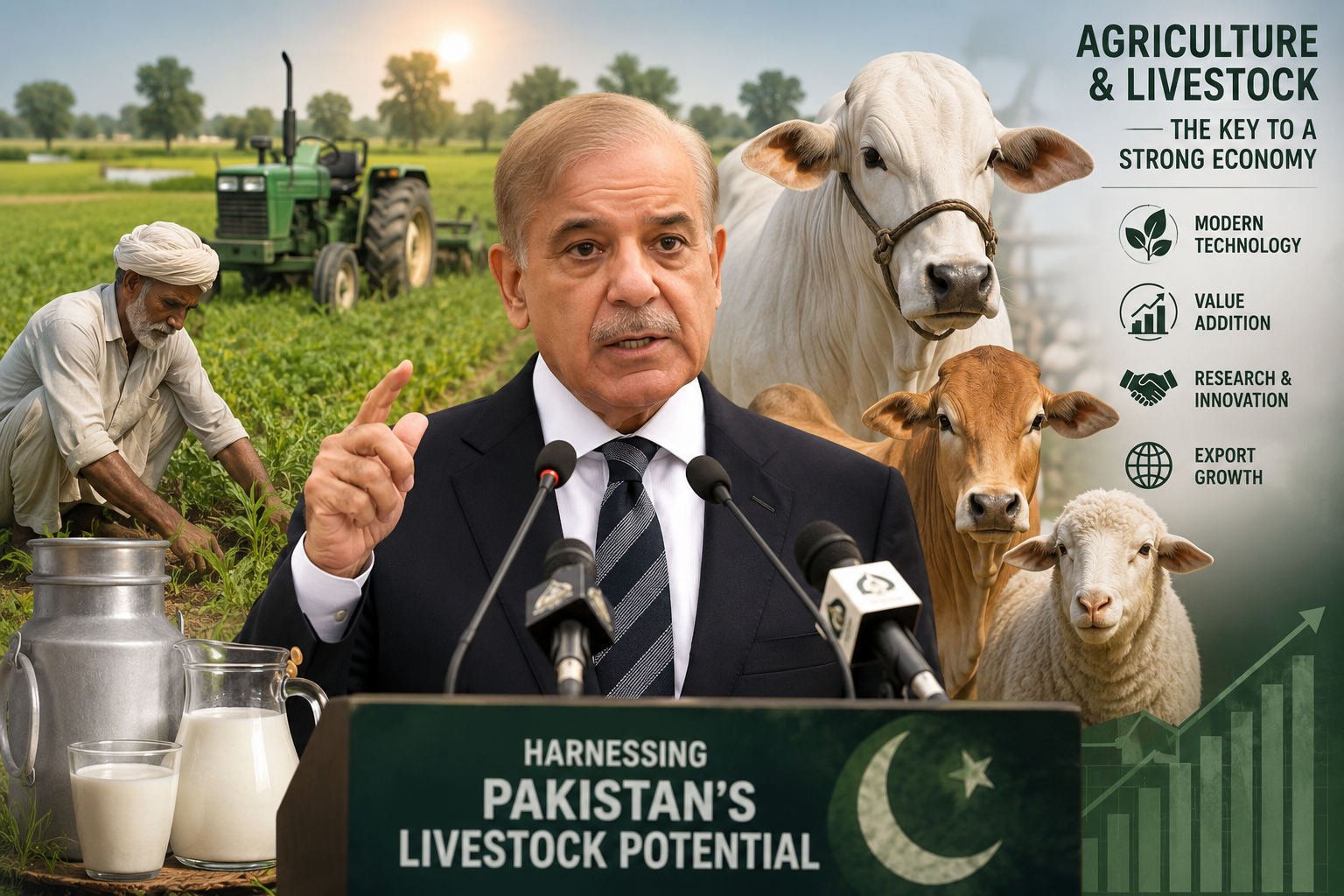 Shehbaz Says Agriculture Can Revive Pakistan’s Economy