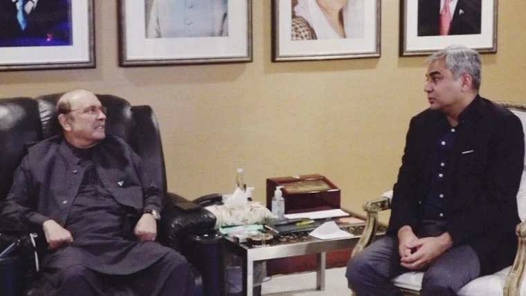 صدر آصف علی زرداری سے محسن نقوی کی ملاقات