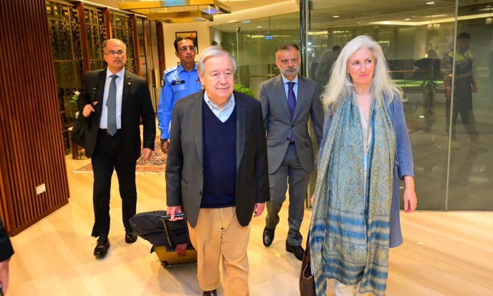 اقوام متحدہ کے سیکرٹری جنرل انتونیو گوتریس اسلام آباد پہنچ گئے