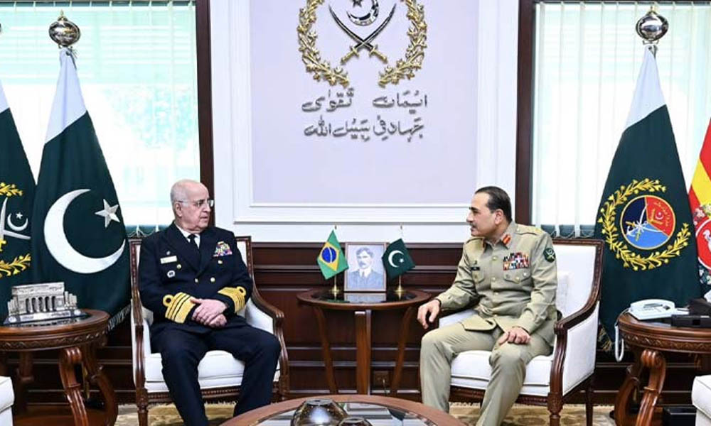 فیلڈ مارشل سید عاصم منیر سے برازیلی عسکری وفد کی ملاقات